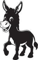 A cartoon donkey is standing in front of a white background vector