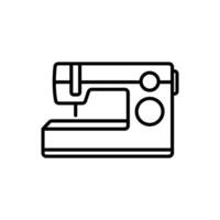 Manual sewing machine line simple icon. Simple illustration of manual sewing machine icon for web design isolated on white background flat sign vector