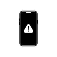 Mobile Phone with Cross Sign Line Icon. Error or Cancel Action on Smartphone Outline Symbol. Device Error or Shutdown Notification. Editable Stroke. Isolated Illustration.EPS 10. vector