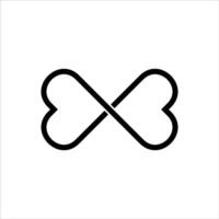 Infinite loop black icon. Ongoing process. Seamless integration. Continuous cycle. Infinity symbol. Contour symbol. line drawing. Editable stroke vector