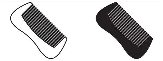 Simple comb icon set. color editable vector