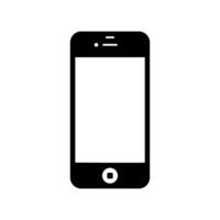 Mobile phone with blank screen. Flat style. illustration on white background vector