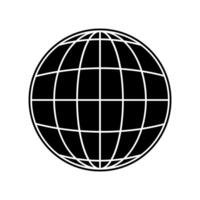 Globe black Icon illustration, Open web symbol icon, www symbol, Web icon, website, home icon set, earth clip art, globe symbol isolated on white background, eps 10 vector