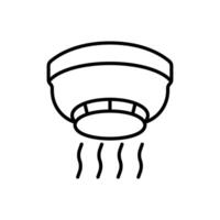 Sensor smoke icon isolated. simple icon on white background vector
