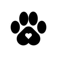 Paw print icon, illustration. Flat design style. paw print icon illustration isolated on White background, paw print icon Eps10. paw print icons graphic design symbols, eps 10. vector