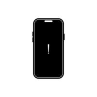 phone error system illustration. System error icon, system not working sign. vector