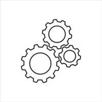 Gear icon settings line. Simple glyph web symbol design and illustration. vector