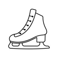 Ice skate line icon. sign for mobile concept and web design. illustration vector