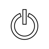 Power Button line Icon, Power On Off Switch, Power Symbol Art Illustration vector