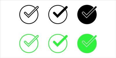 Check mark icon set. Checkmarks and confirm. Check marks for agreement, vote, confirmation, choise. illustration. vector
