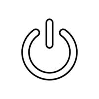 Power Button line Icon, Power On Off Switch, Power Symbol Art Illustration. vector
