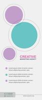 Creative multiple circles shapes Roll up design vector