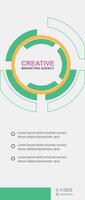 Creative professional roll up with circle elements and text vector