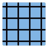Mesh icon flat line style illustration representing netting or interconnected structure, suitable for design, fishing, and construction-related projects vector