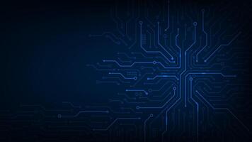 Abstract technology circuit board blue innovation concept on dark background vector