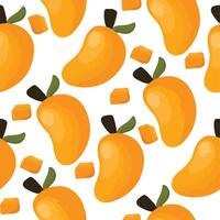 mango seamless pattern illustration art vector