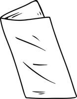 Folded Paper or Invitation Outline vector