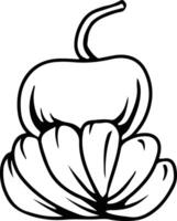 Cupcake doodle with cherry on top vector