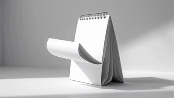 Creative spiral notepad design showcasing unique functionality in a minimalistic setting photo