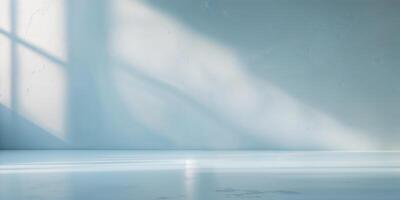 Sunlight streaming through windows in a minimalist room with a smooth surface photo