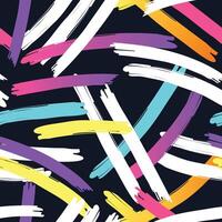 Abstract seamless wavy shapes line pattern, hand drawn pastel colored background vector