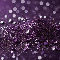 Sparkling purple glitter creating a mesmerizing texture on a dark background photo