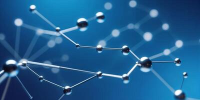 Exploration of molecular structures in a scientific visual representation photo