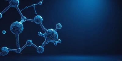 Digital representation of molecular structures in a futuristic environment showcasing scientific concepts and innovations photo