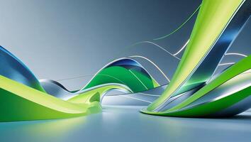 Colorful abstract design with flowing shapes and smooth curves in a modern digital environment photo