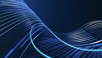 Swirling blue lines create a mesmerizing abstract design against a dark background photo