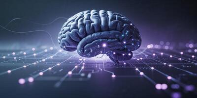 Exploring the connection between neuroscience and technology in a digital landscape photo