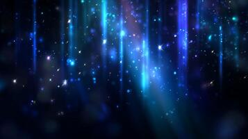 Vibrant light rays create a stunning visual effect against a dark background during an evening display photo