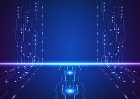 Digital technology circuit board background with futuristic, network, electronic, representing AI, cyber system concept. vector