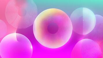 Colorful abstract design featuring circular shapes with soft gradients and lines creating a vibrant atmosphere in a modern digital style photo
