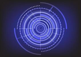 Symmetrical Tech Vortex with Glowing Rings, Digital Innovation Background and social media applications. vector
