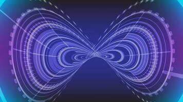 Symmetrical Tech Vortex with Glowing Rings, Digital Innovation Background vector