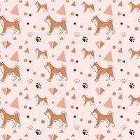 seamless pattern dog vector