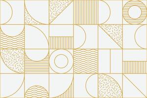 Luxurious geometric design featuring gold abstract ornaments and seamless pattern composition vector