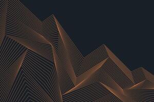 Complex line artwork featuring polygonal geometry arranged into mountainous forms and linear depth vector