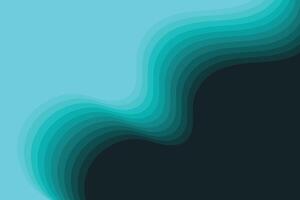 Curved layers in paper cut style creating trendy abstract background design with artistic geometric flow vector