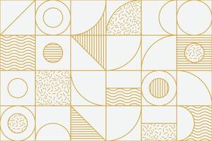 Decorative seamless patterns combining artistic gold shapes and abstract ornament design for premium visuals vector