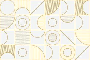 Modern abstract artwork featuring gold geometric patterns and seamless decorative elements for design projects vector
