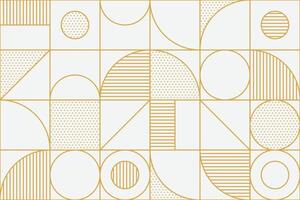 Elegant abstract artwork in gold with repeating geometric shapes forming a seamless ornamental pattern vector