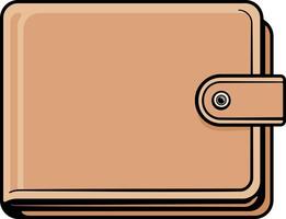 Colorful illustration of a wallet or purse with a clasp, isolated on transparent background. Financial accessory for apps, ads, web, or print design. vector