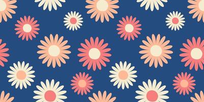 Seamless hand drawn floral pattern with spring flowers. Botanical background for textile, wrapping paper, packaging, or wallpaper. Minimal and elegant repeating design vector