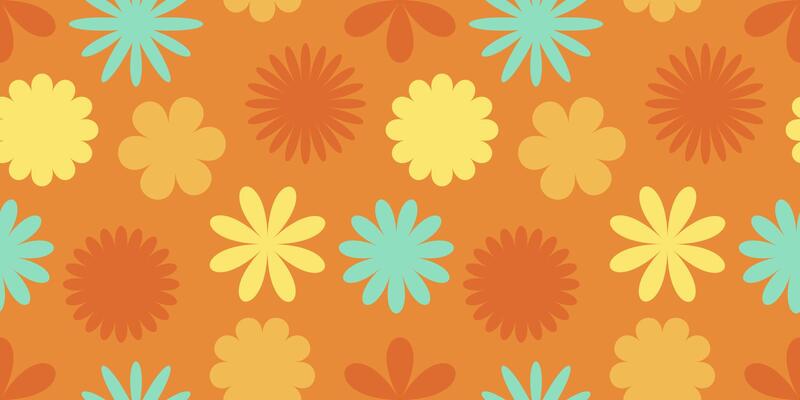 Abstract bright spring floral seamless pattern with sunny flowers. For wrapping paper, fashion fabric, wallpapers or packaging. Minimal aesthetic