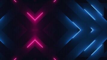 Sleek stylish tech background with glowing pink and blue neon light beams and textured diagonal shapes. Full HD and looping abstract technology animation. video