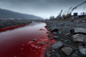 Runoff from meat processing plant creates environmental concerns at local site photo