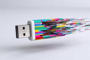 Flash drive malfunction during data transfer causes disruption and chaos in digital workflow photo