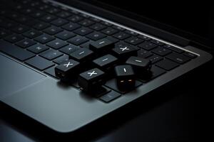 Modern gaming setup with USB technology and custom keyboard keys in use photo